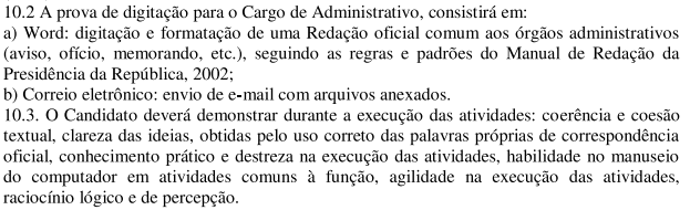 Concurso Prefeitura Arenápolis MT: prova de digitação!