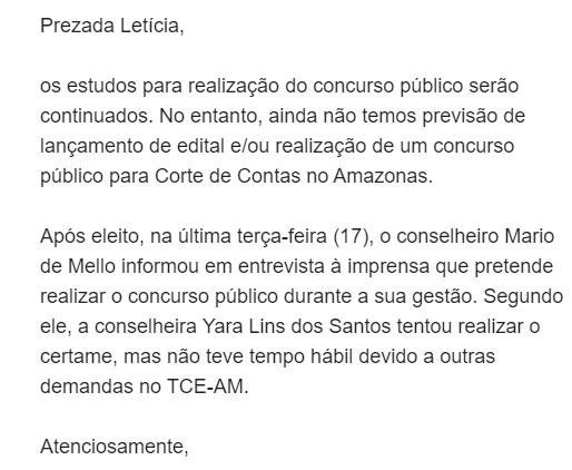 Concurso TCM AM: concurso confirmado!