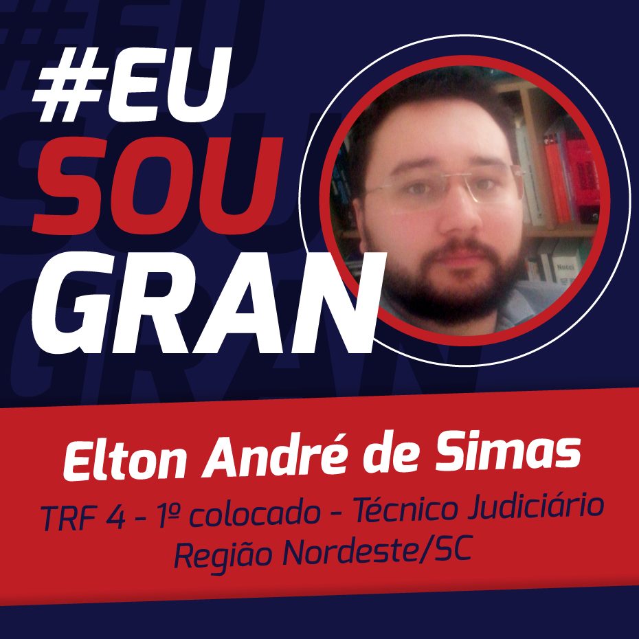 Aprovado como Técnico do TRF 4, Elton saiu da FAB para estudar!