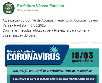 Concurso PGM Várzea Paulista: provas objetivas e discursivas são adiadas