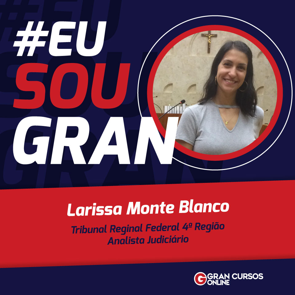 Larissa Blanco conseguiu a tão sonhada vaga no concurso TRF 4