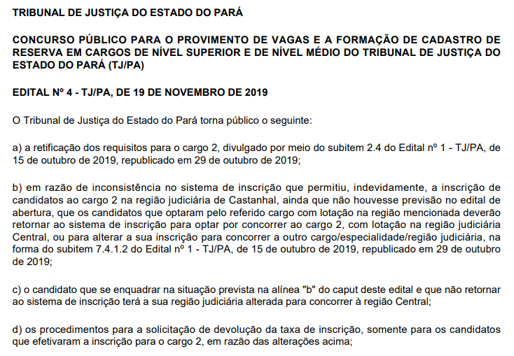 Concurso TJ PA