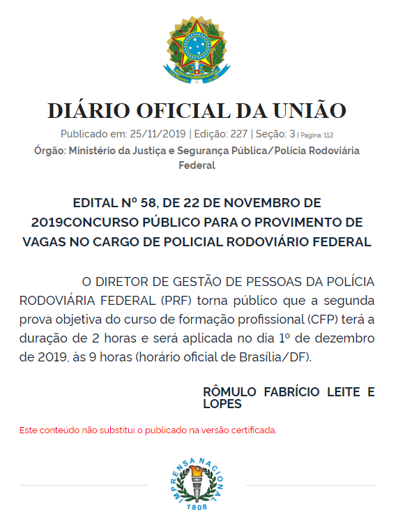 Concurso PRF