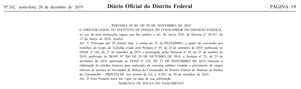Concurso Procon DF