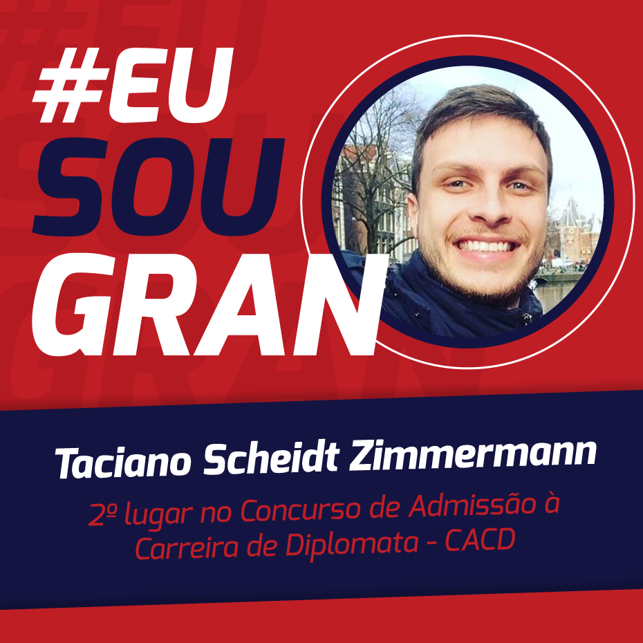 Um teste de perseverança: Taciano foi aprovado em 2° lugar no concurso para Diplomata!