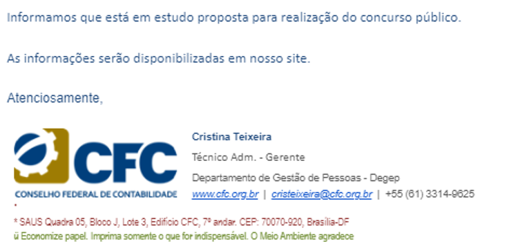 Concurso do Conselho Federal de Contabilidade