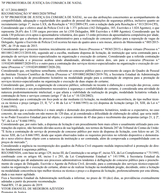 Concurso PC RN