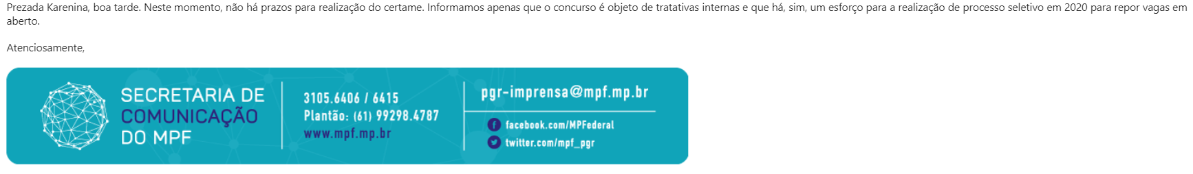 Concurso MPU: informação assessoria