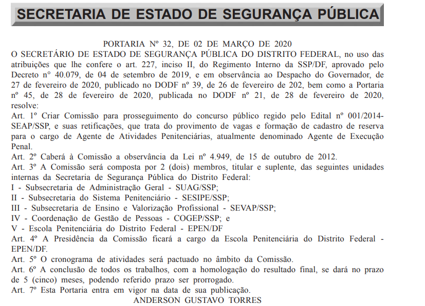 Concurso Agepen DF