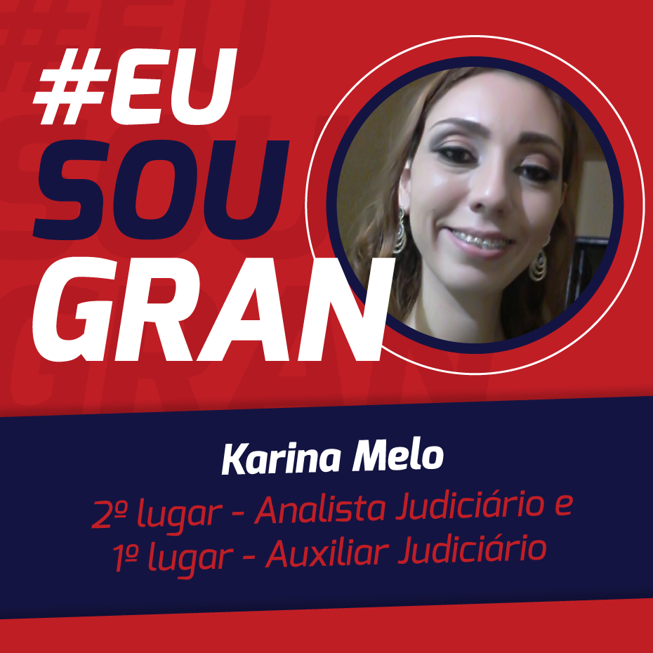Desde 2017 tentando, ela conseguiu: 1° lugar para auxiliar e 2° para analista