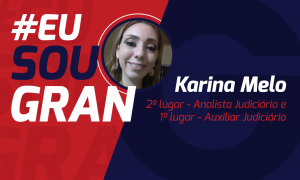 Desde 2017 tentando, ela conseguiu: 1° lugar para auxiliar e 2° para analista