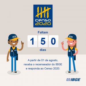 Concurso IBGE: 150 dias para o início do Censo Demográfico 2020.