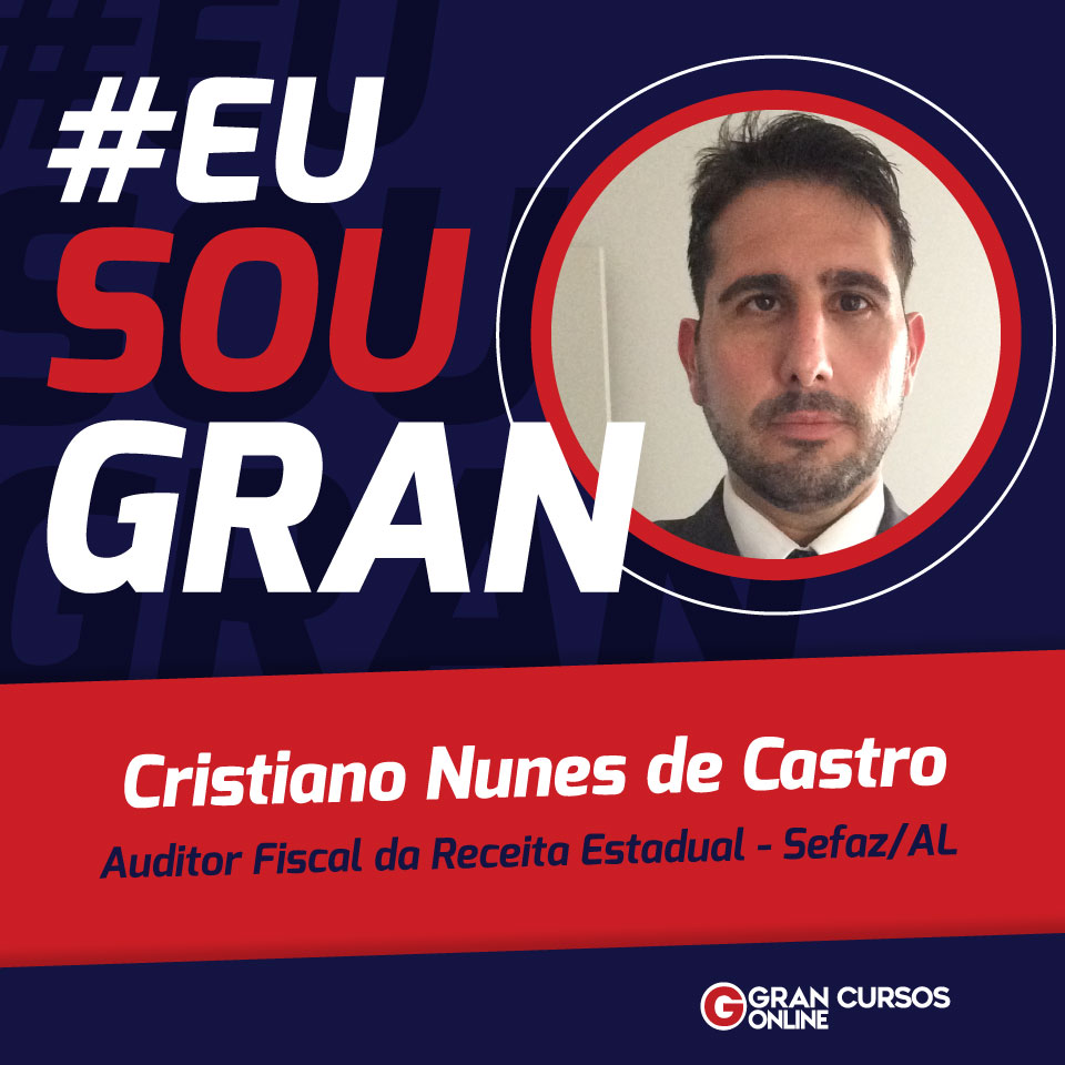 Cristiano, aprovado no concurso Sefaz AL, estudava até 50 h/semana