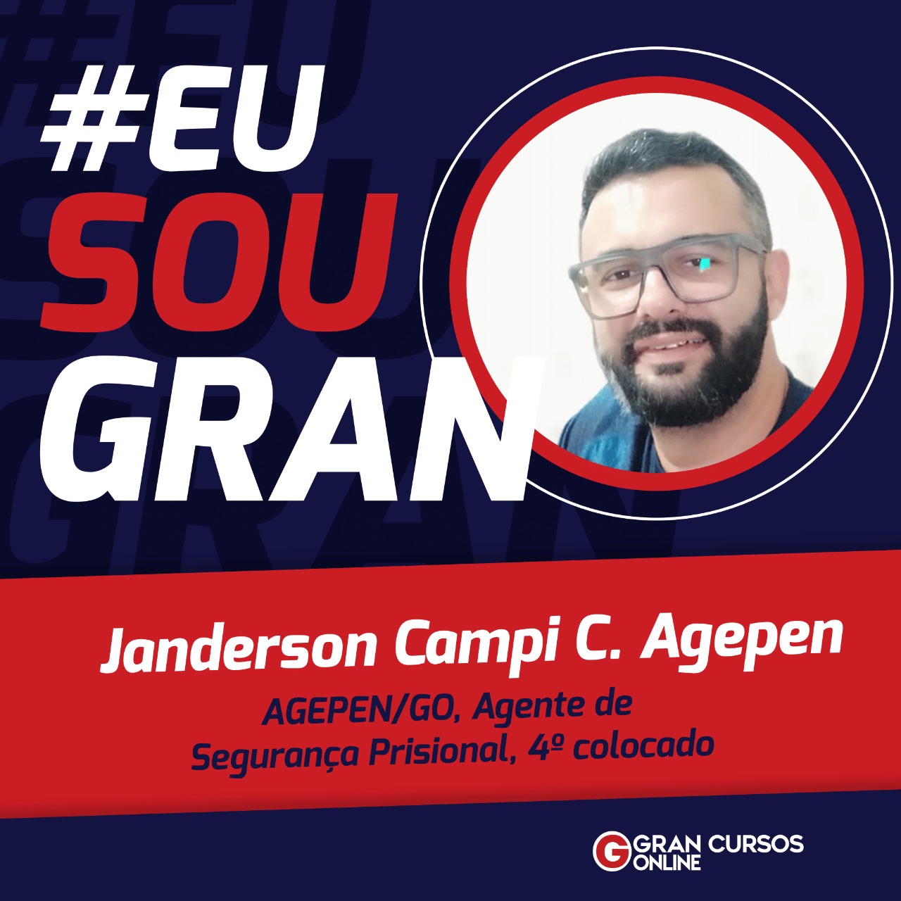 Vontade de mudar de área fez Janderson passar em 4º na Agepen GO!