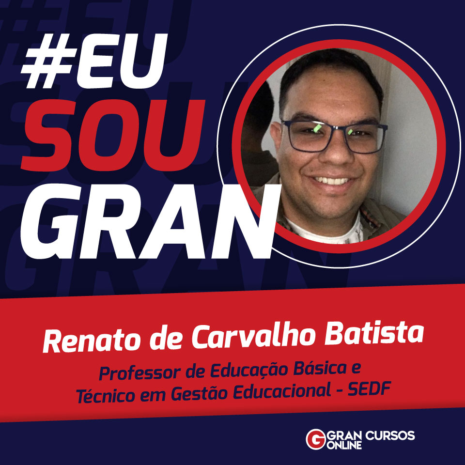 Aprovado no Concurso SEDF, Renato trancou a faculdade e estudava 3 horas por dia