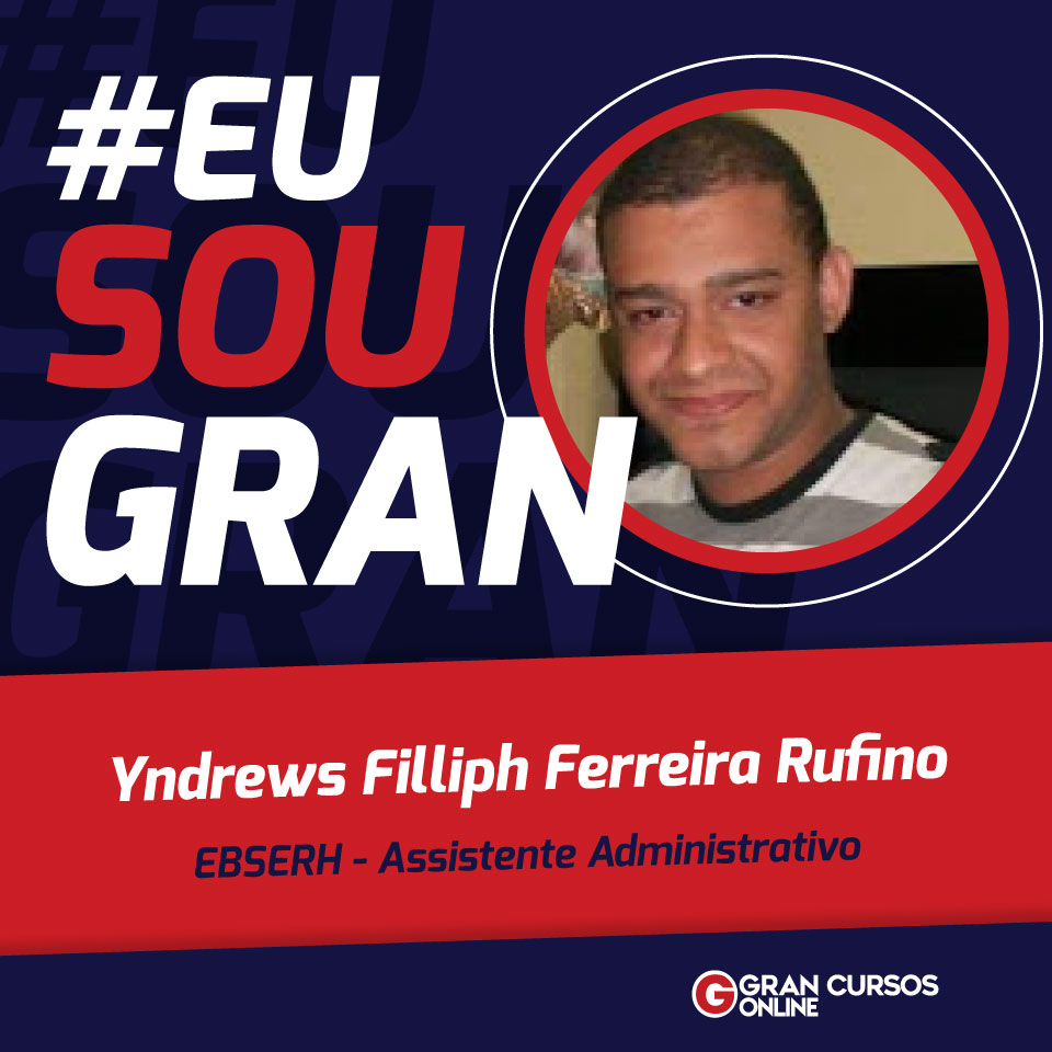 A persistência levou Yndrews Rufino à 6º colocação no concurso EBSERH