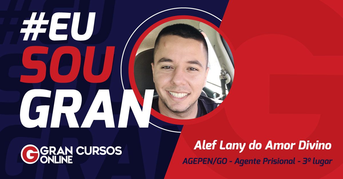 Alef Lanay conquistou o 3º lugar no concurso Agepen GO