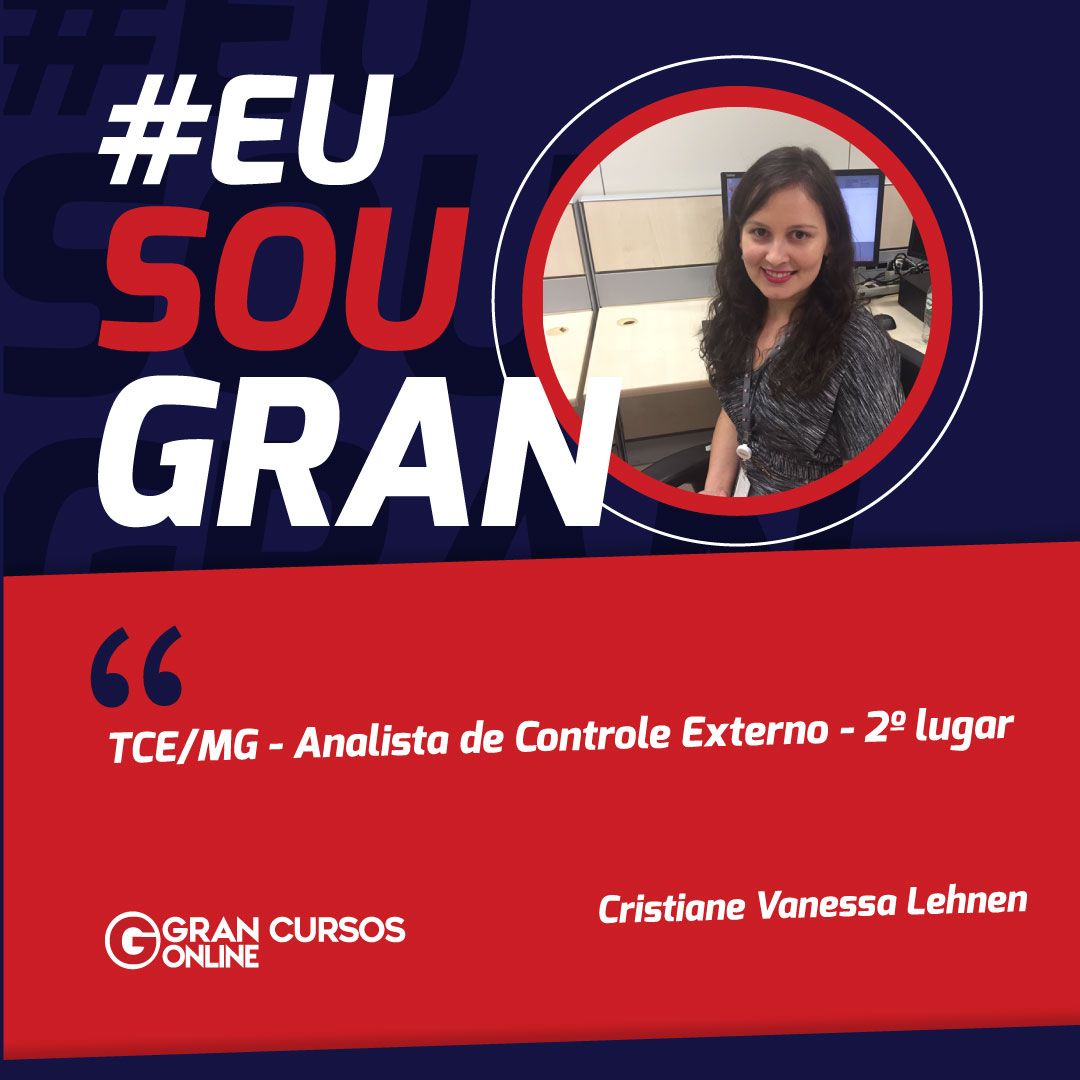 Cristiane Lehnen focou em uma carreira e passou no TCE MG