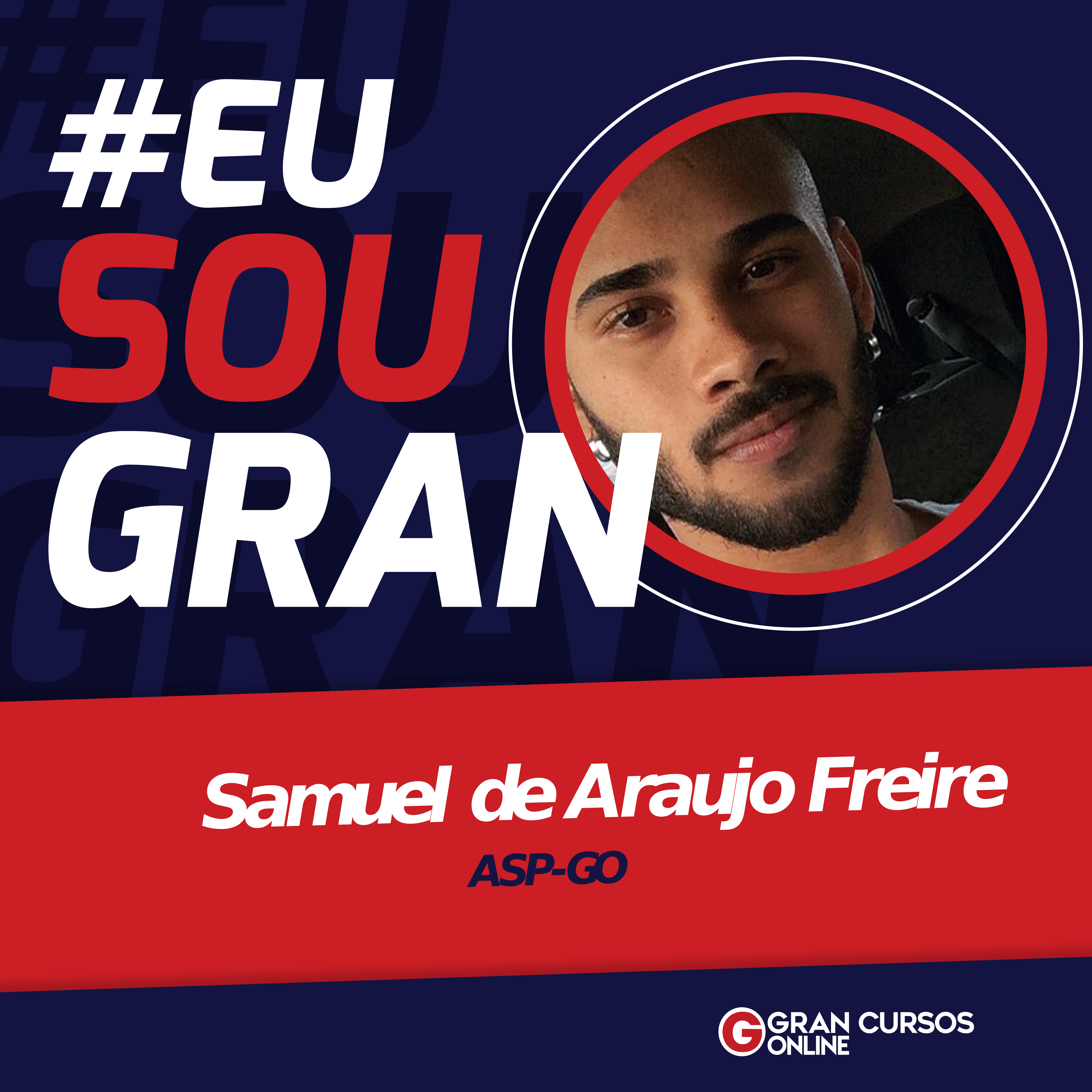 Samuel conseguiu aprovação no concurso Agepen GO. Veja