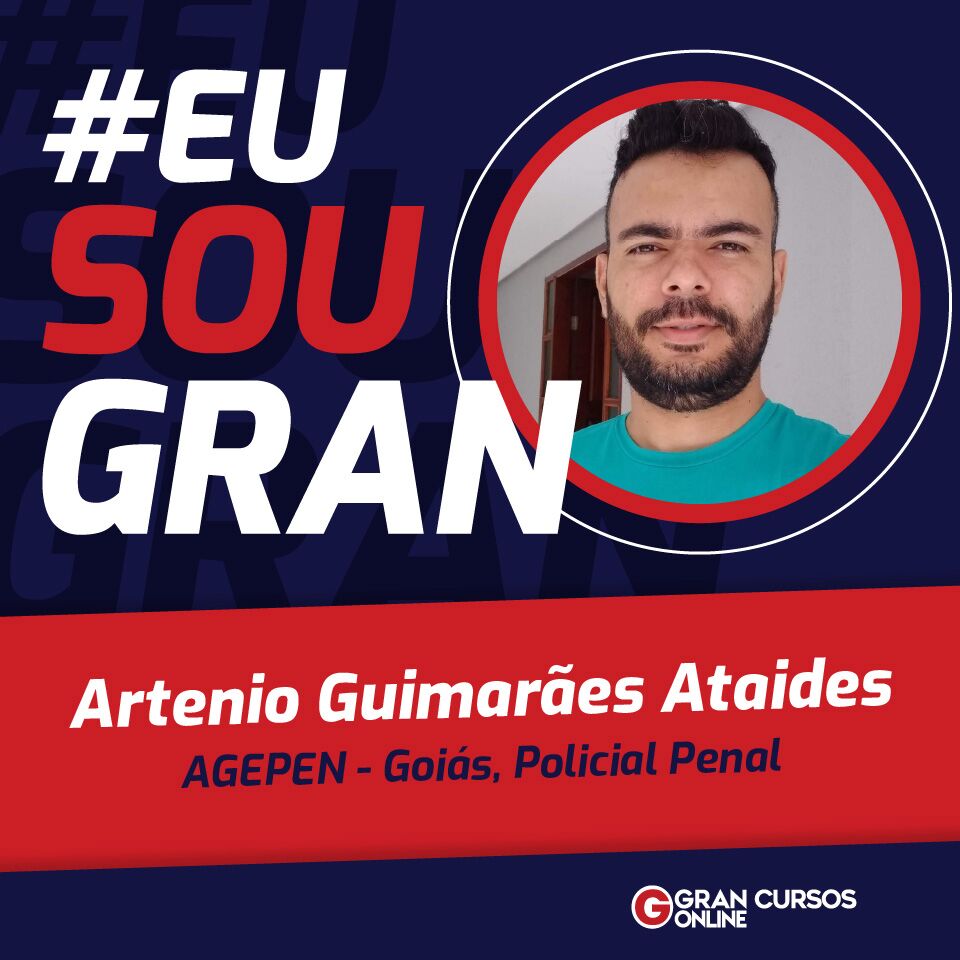 Artenio Guimarães estudava todos os dias e conquistou a aprovação no concurso AGEPEN GO