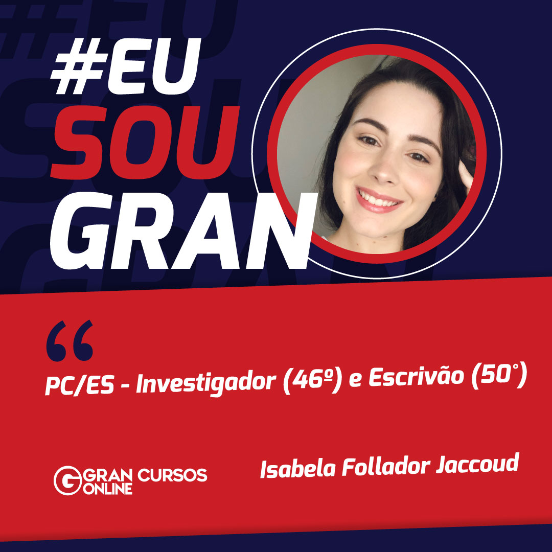 Aluna foi aprovada em dois cargos do concurso PC ES! Confira sua história!