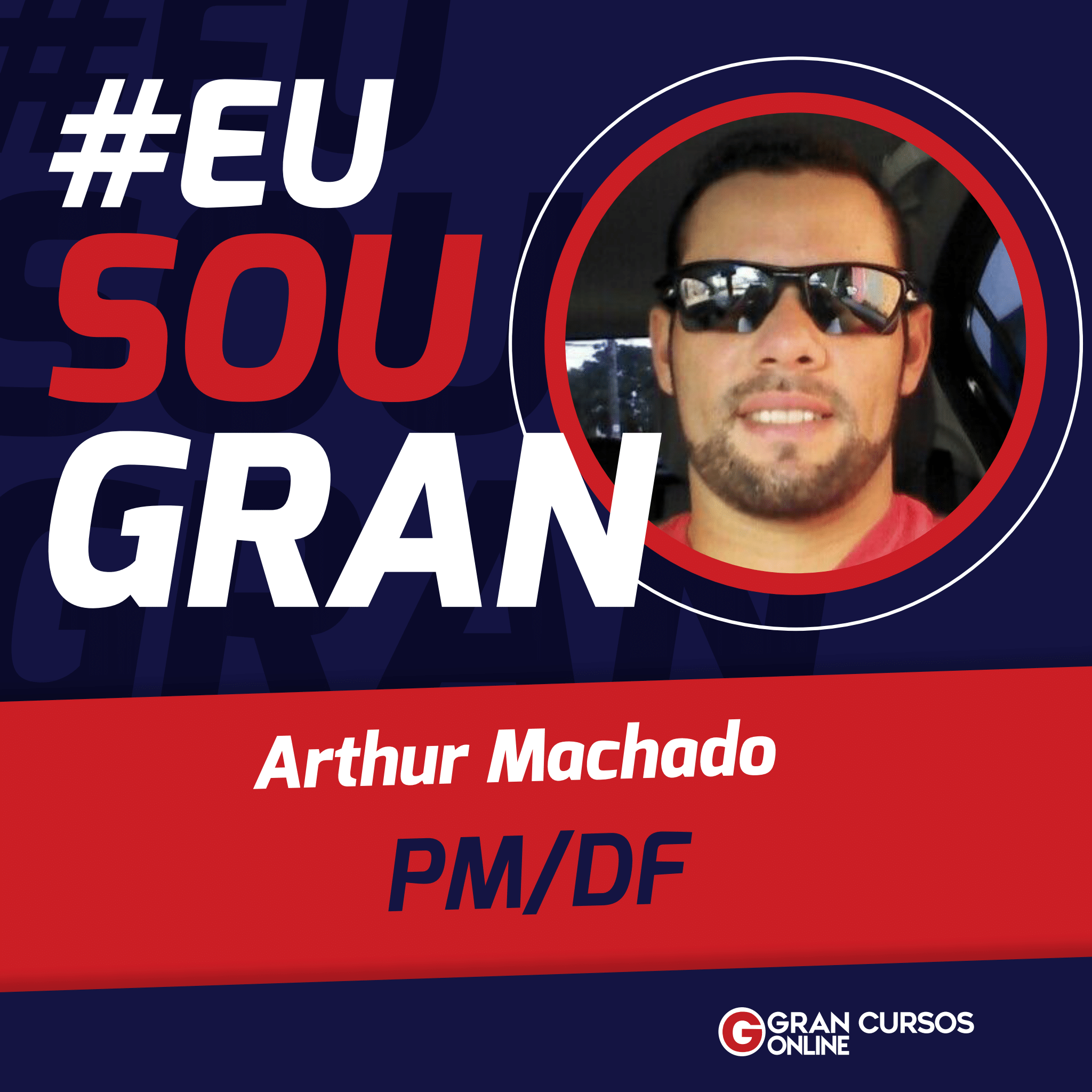 Arthur Machado foi aprovado em três concursos da área policial