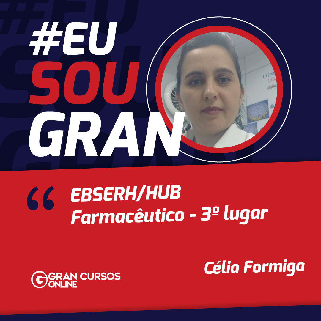 Célia Formiga foi aprovada em 3º no EBSERH! Saiba sua história!