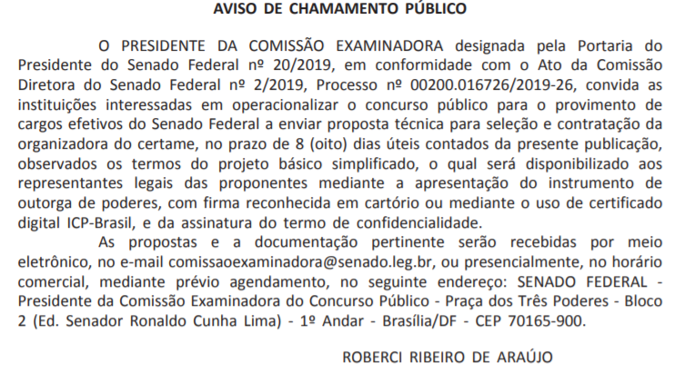Concurso Senado