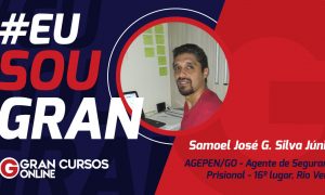 Com dois anos de muito estudo Samoel José conquistou sua vaga na Agepen GO!