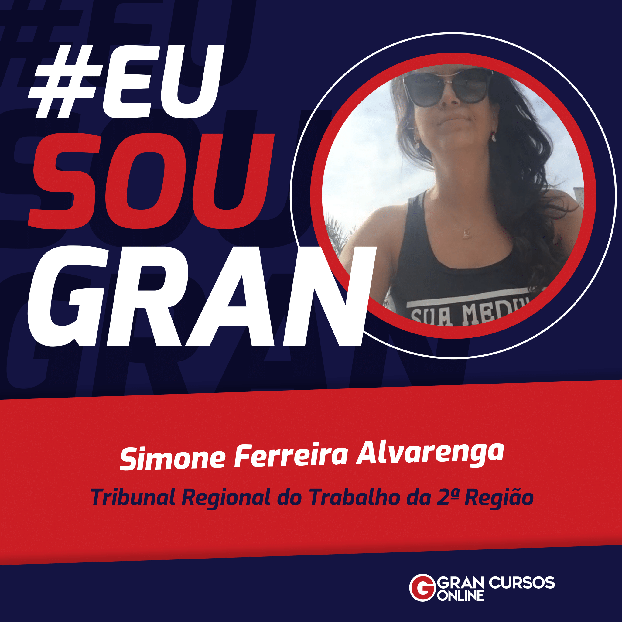 Simone Ferreira foi aprovada no concurso do TRT da 2ª Região