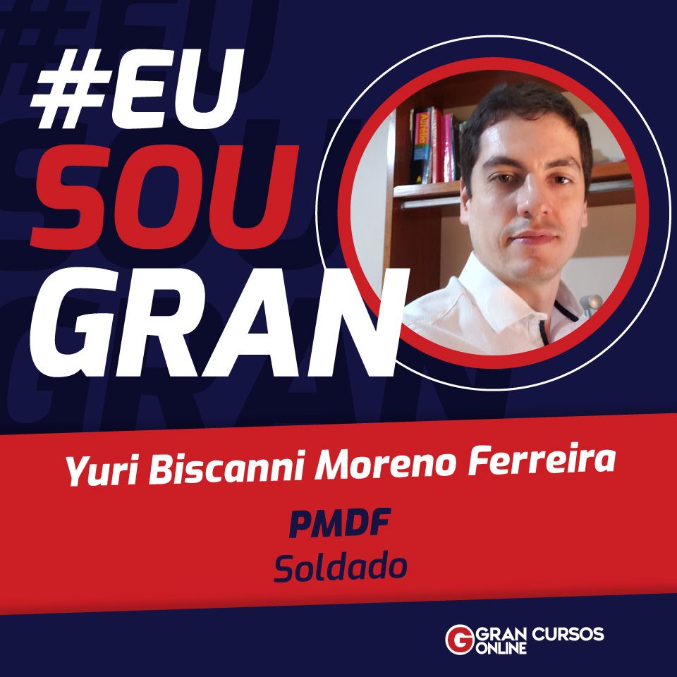 Yuri Biscanni estudou por dois anos e conquistou a aprovação no concurso PMDF