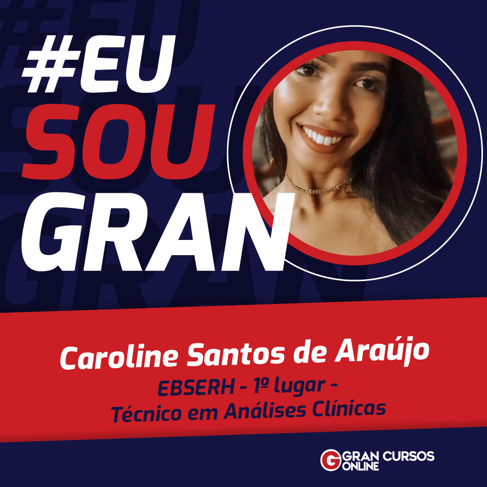 Concurso EBSERH: Caroline de Araújo conquistou o 1º lugar