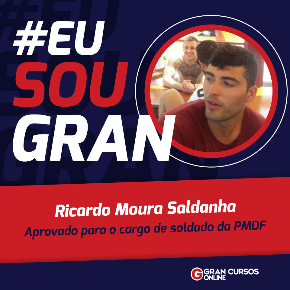 Concurso PM DF: “Sempre sonhei em ser policial”, diz Ricardo Saldanha