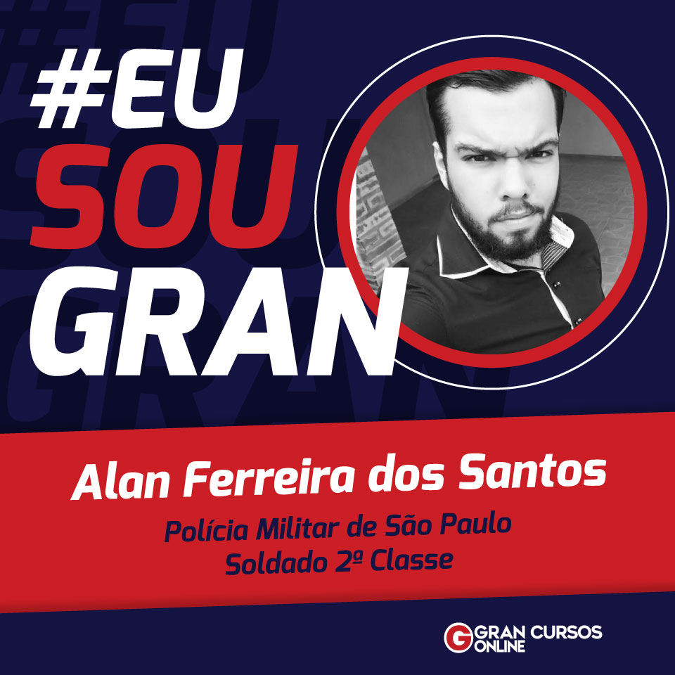 Confira a brilhante história de Alan Santos aprovado no Concurso PM SP