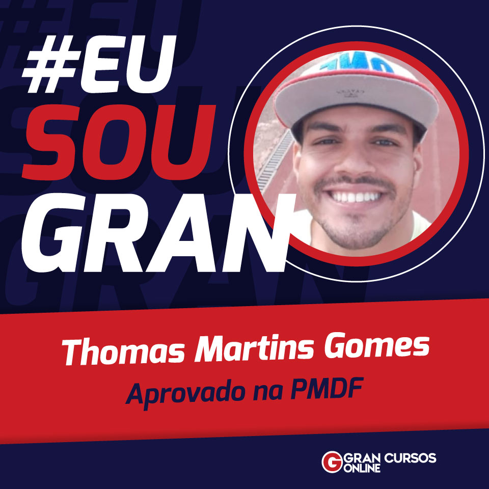 Thomas Gomes dedicou-se por 6 meses para o concurso da PMDF