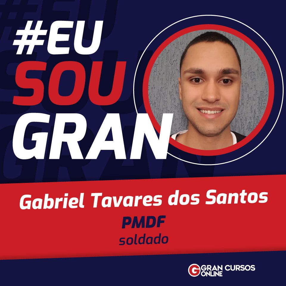 Inspire-se com a história do Gabriel Tavares, aprovado no concurso PMDF