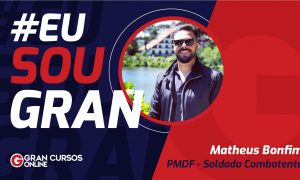 Conheça a rotina de estudos de Matheus Bonfim, aprovado na PMDF!