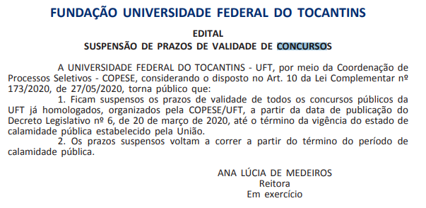 Concurso UFT