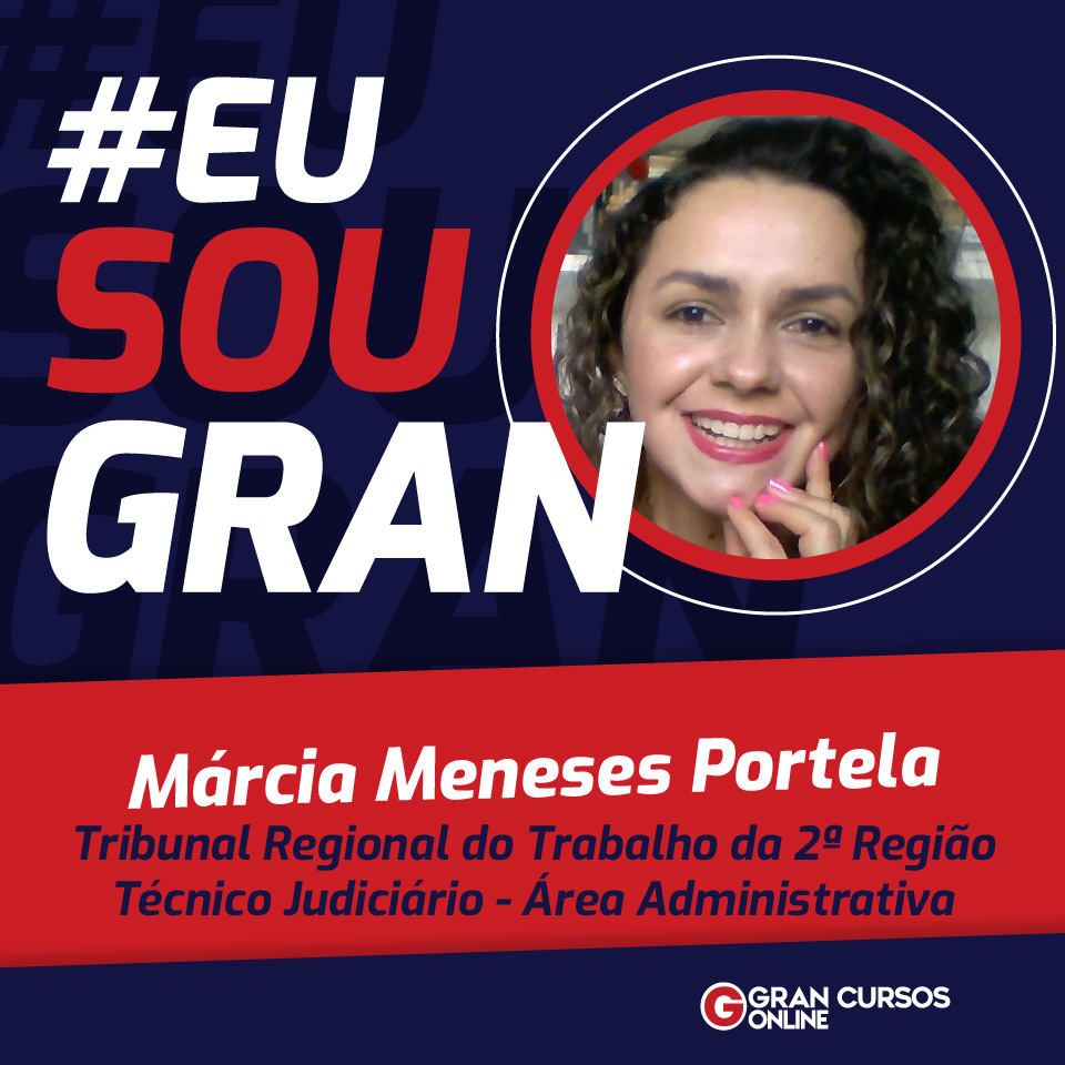 Márcia Portela conseguiu sua aprovação no concurso TRT 2