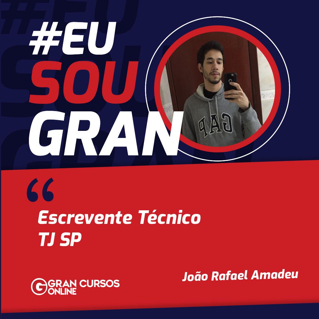 Conheça a história de João Rafael, aprovado no TJ SP