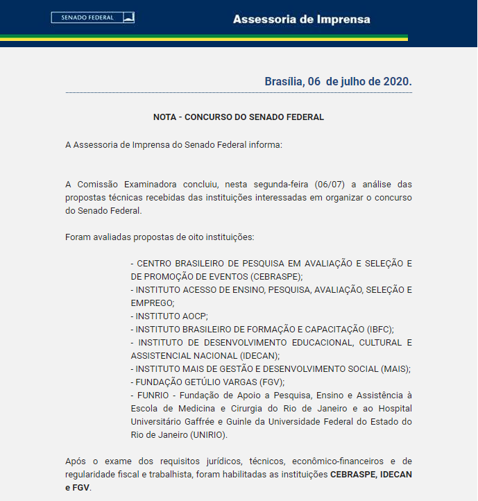 Concurso Senado Federal