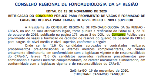 Concurso CREFONO 5