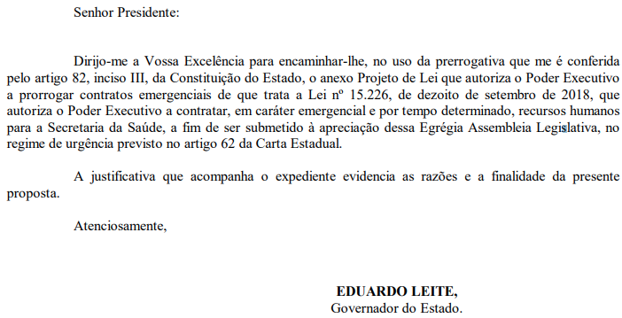 Concurso SES RS: pedido de prorrogação dos contratos.