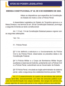 Concurso polícia penal TO