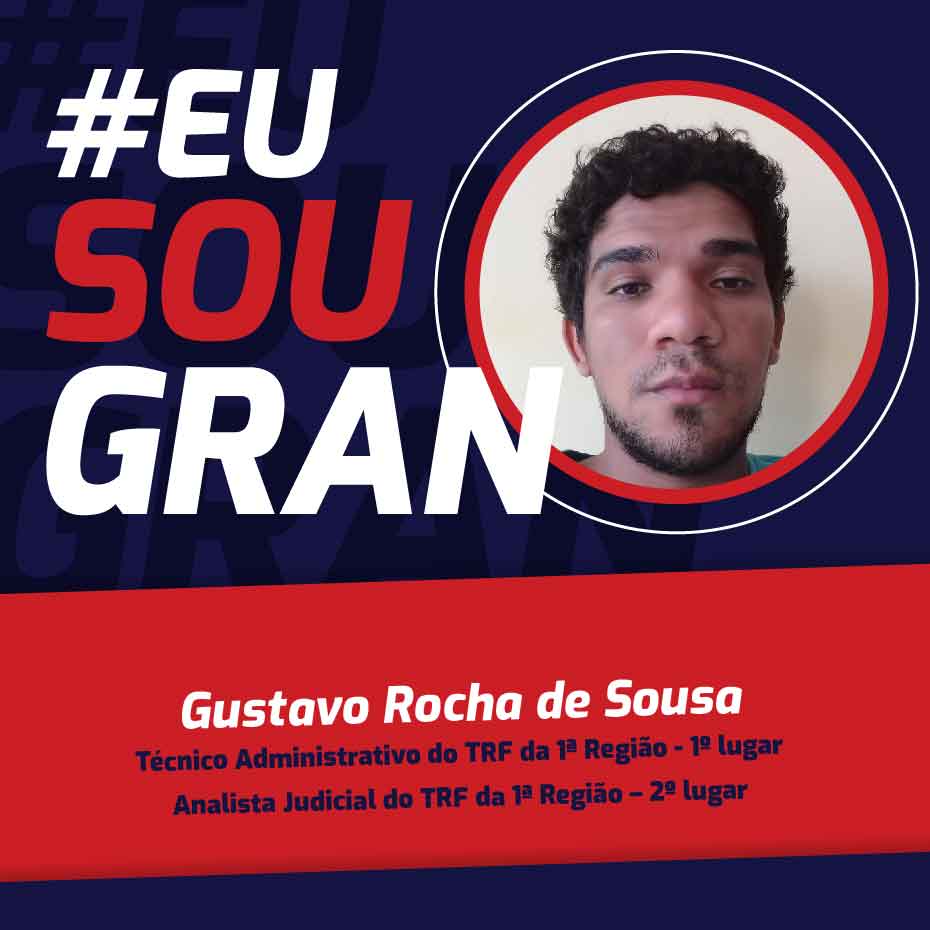 Gustavo Rocha conquistou a aprovação em dois cargos do concurso TRF 1ª