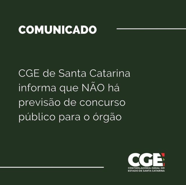 concurso CGE SC