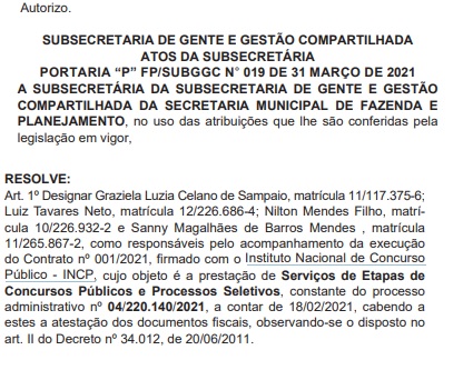 Concurso Prefeitura do Rio de Janeiro RJ: banca definida. VEJA!
