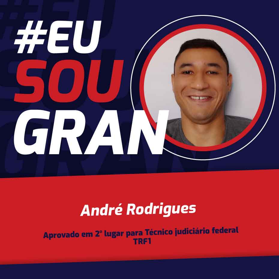 André Rodrigues foi aprovado em 2° lugar pelo TRF1. Veja!