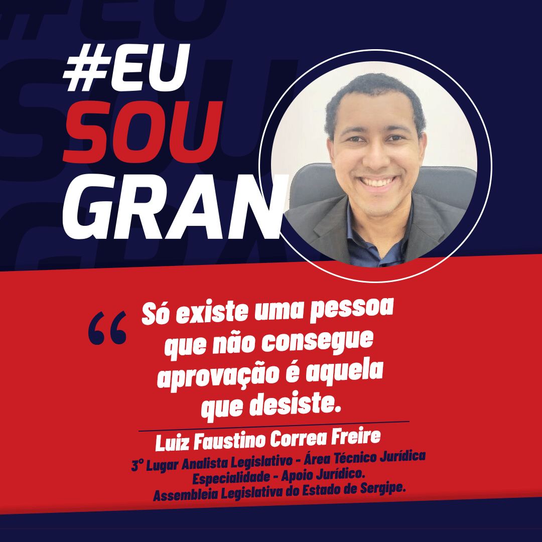 Conheça Luiz Faustino, aprovado em 3º lugar na ALESE!