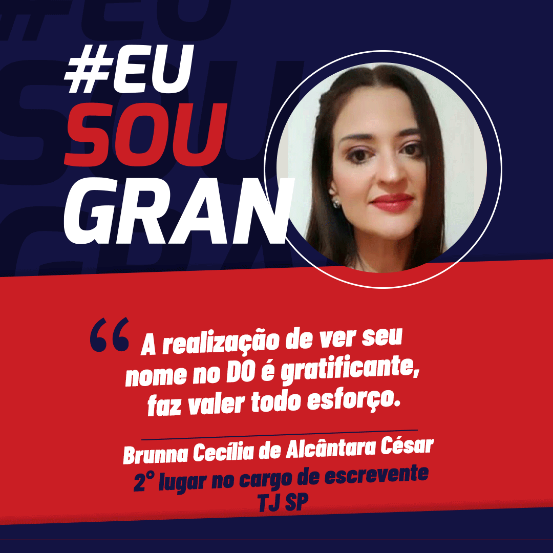 Brunna Cecília de Alcântara conquistou 2° lugar no TJ SP! Veja!